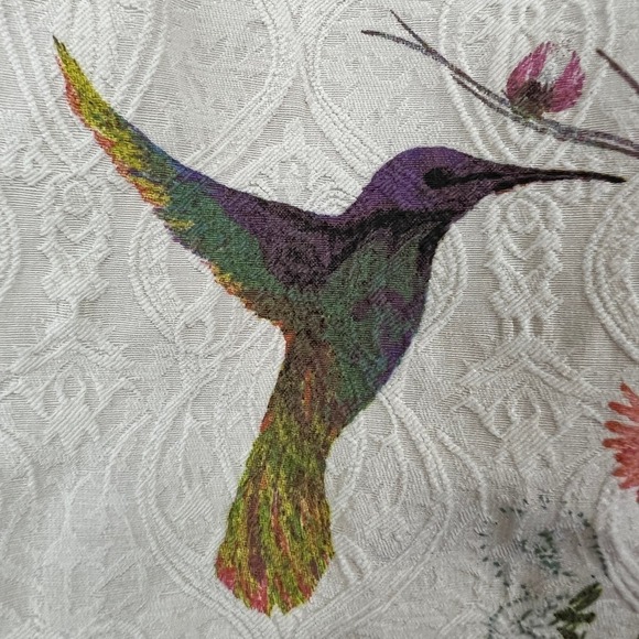 Pillin Girl's Jacquard Hummingbirds Dress Cream Sleeveless Size 4 - Picture 5 of 7